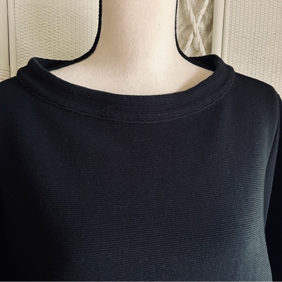 Talbots Top Black Ottoman Knit Funnel Neck Three Quarter Sleeve size 2X Petite - Picture 3 of 16
